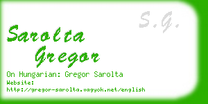 sarolta gregor business card